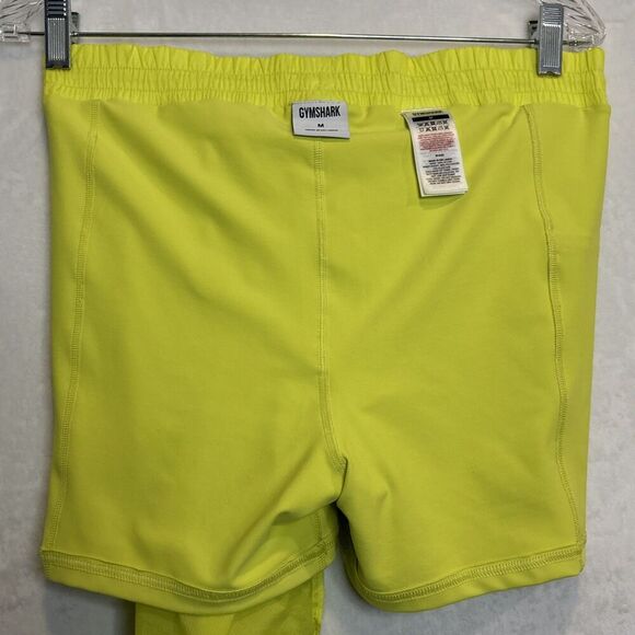 Gymshark Pulse 2 In 1 Women's Lined Neon Yellow Athletic Shorts Size Medium NWOT - Picture 13 of 16